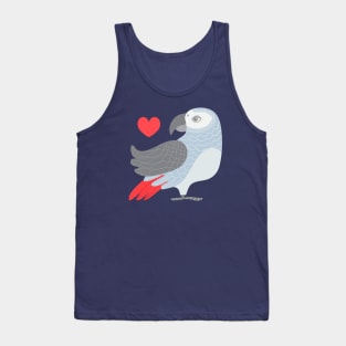 PARROT LOVE Tropical Bird with Heart - UnBlink Studio by Jackie Tahara Tank Top